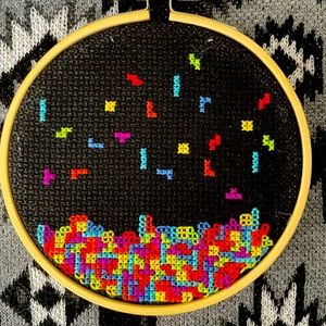 Tetris cross stitch